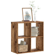 Libreria-Scaffale per Libri-Mobile di Stoccaggio Legno Antico 68,5x32x68,5 cm in Legno Multistrato