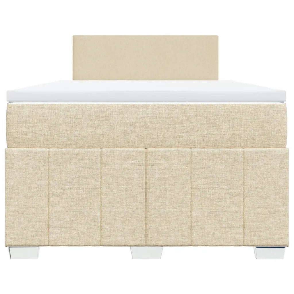 Giroletto a Molle con Materasso Crema 120x190 cm in Tessuto 3289305