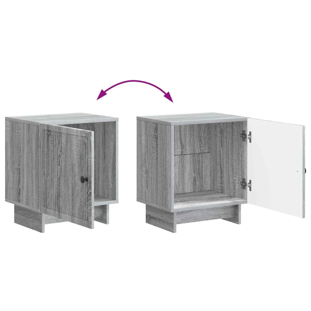 Armadio da Notte 2 pcs Grigio Sonoma 43 x 34,5 x 50 cm