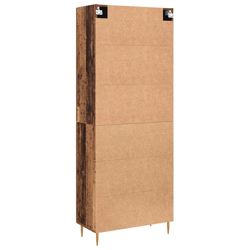 vidaXL Credenza Legno vecchio 69,5 x 34 x 180 cm Legno multistrato