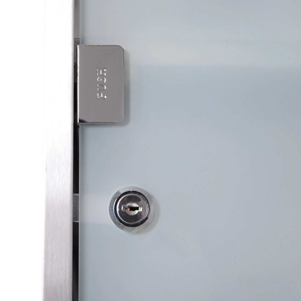 Armadietto Porta Medicinali ¨C Xylo ¨C Acciaio con Porta in Vetro e 2 Chiavi 48x25cm