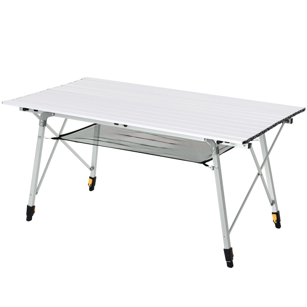 Tavolo pieghevole da giardino ¨C zephmum ¨C alluminio 6 persone regolabile