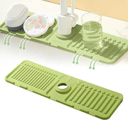 Mat di assorbimento per rubinetti - protezione da spruzzi - contenitore per risciacquo - organizzatore per l'area di lavaggio - universale - verde