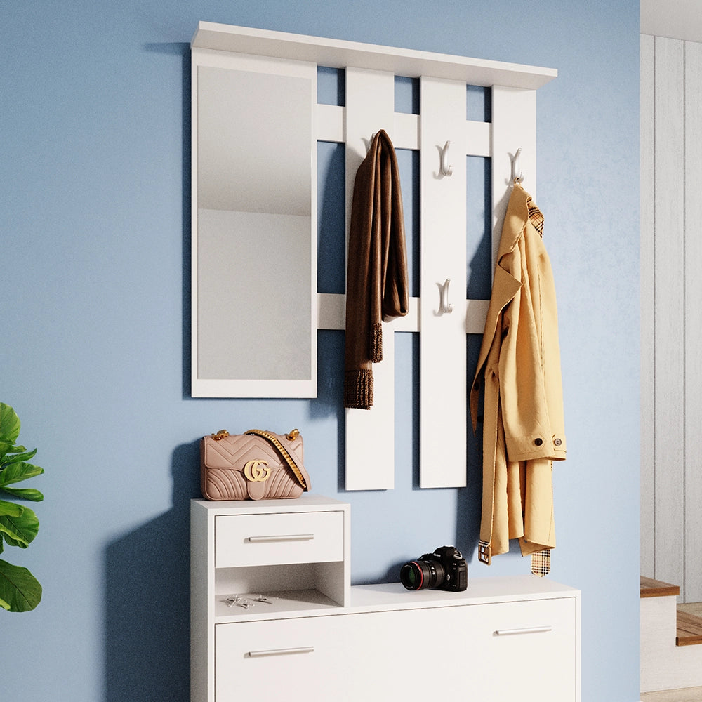 Vicco Appendiabiti Bianco 100 x 111.6 cm