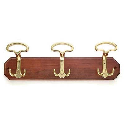 APPENDIABITI A MURO LADY  LEGNO NOCE ACCIAIO ORO POSTI 3 CM 50
