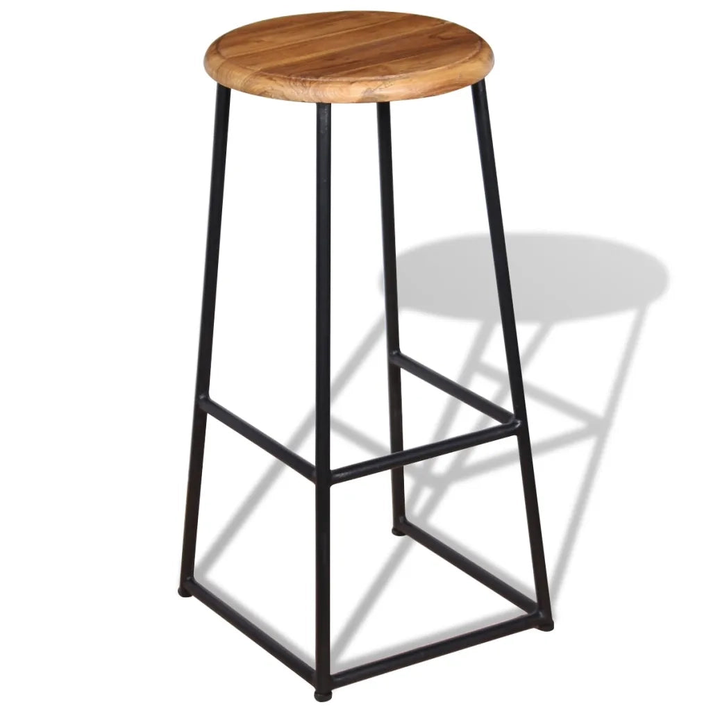 Sgabelli da Bar 2 pz in Legno Massello di Teak 243459