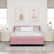 Letto a molle con testiera Rosa 200 x 160 cm Velluto 3341479