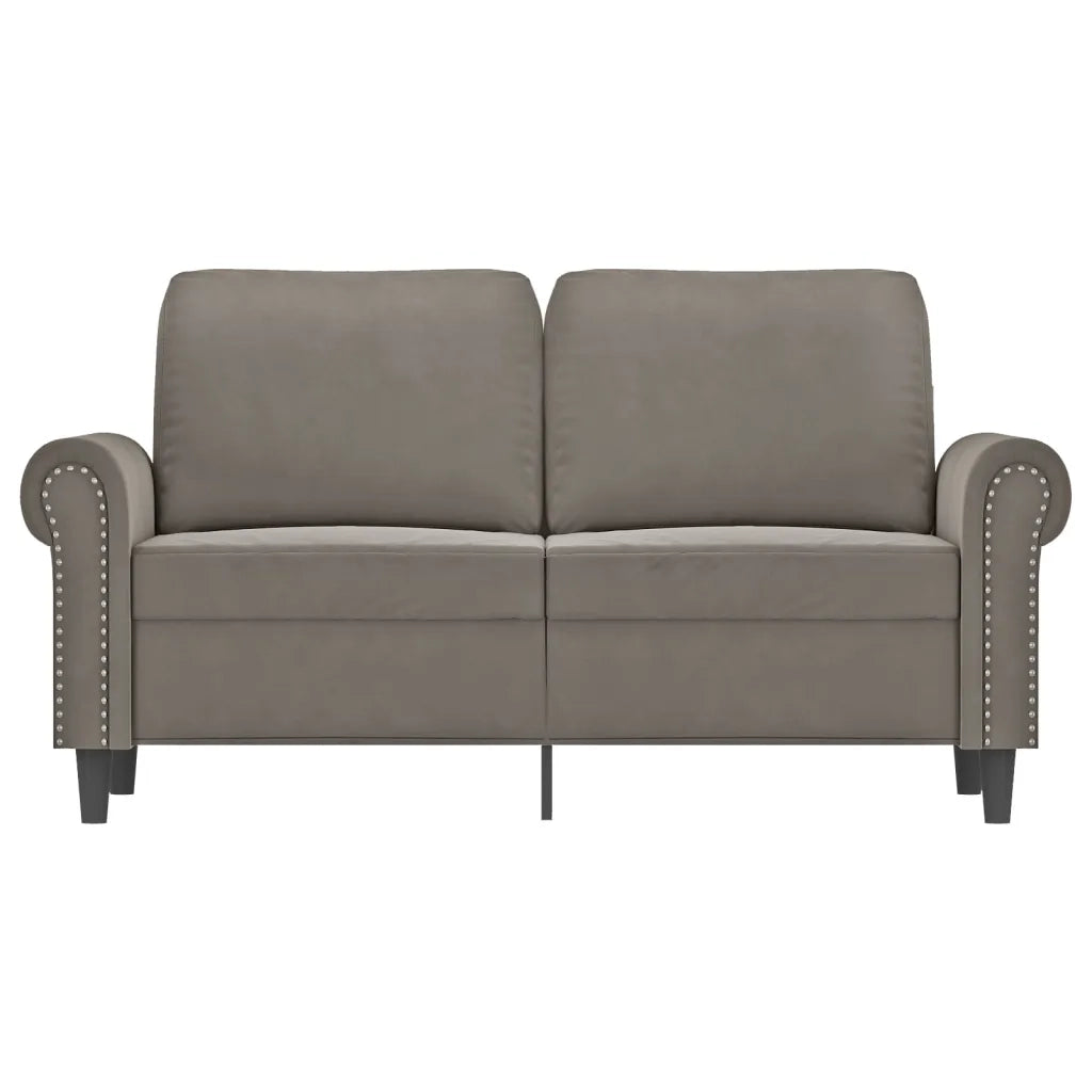 Divano a 2 Posti Grigio Chiaro 120 cm in Velluto cod mxl 19403