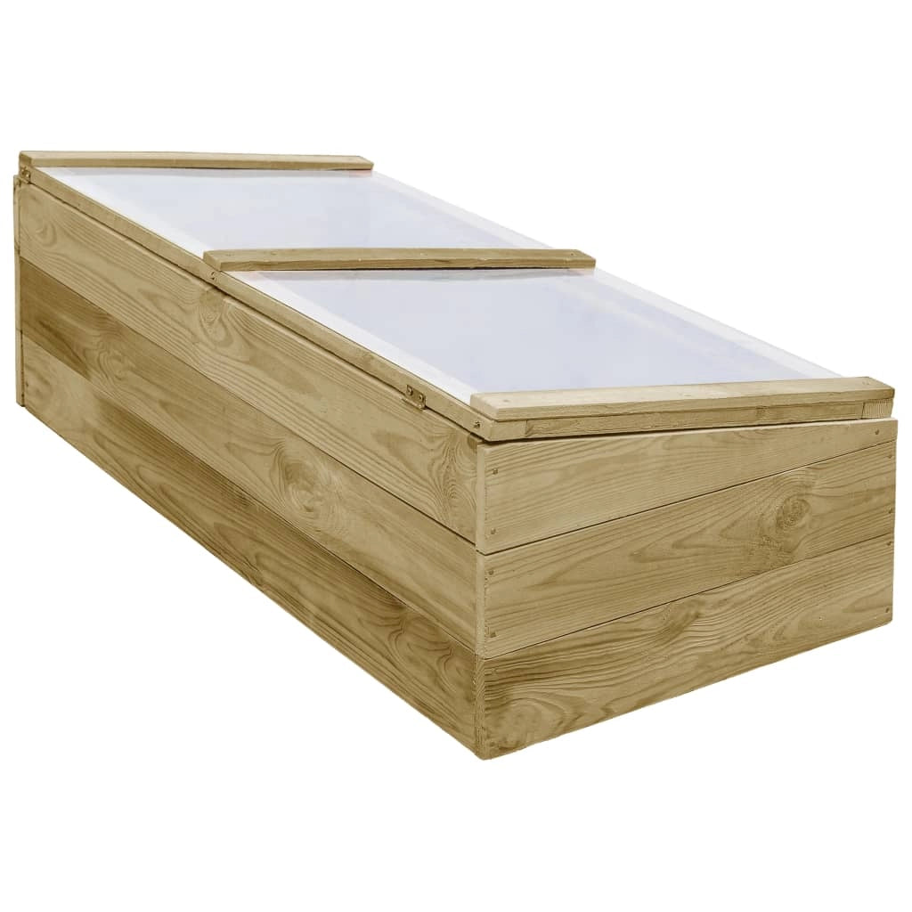 Serre set di 2 in legno di pino impregnato 100 x 50 x 35 cm verde 02_0044666