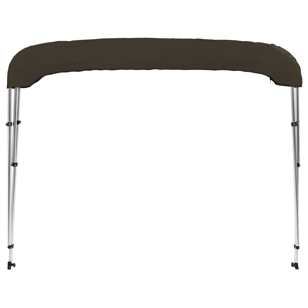 Bimini di Prua con Tendalino 3 Archi Nero 183x160x137 cm 94803