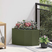 Vaso d'angolo Oliver verde 45 x 45 x 35 cm Acciaio 883650