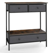 Tavolo consolle set da 1 80 x 30 x 85,5 cm pratico contenitore fascino rustico truciolato marrone 20_0017053