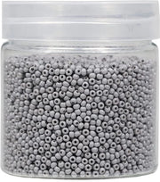 Kralen 2mm rotondi per filare 10000 pezzi / 110 gram in scatola, 12/0 kralen glas grigi piccoli kralen da semi per la creazione di gioielli orecchini bracciali collane (grigio)