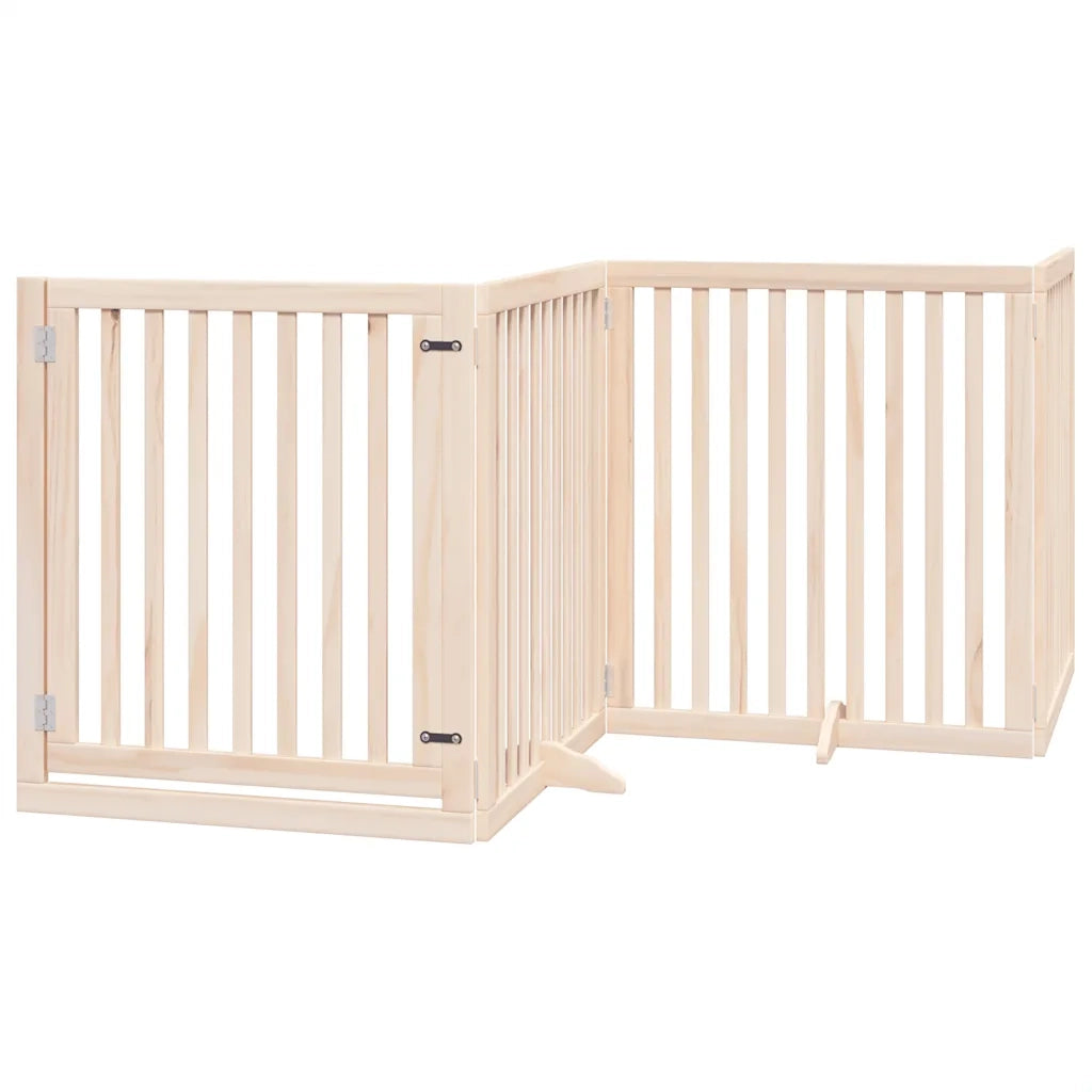 Cancello per Cani Porta Pieghevole 12 Pannelli 960 cm in Pioppo CFW3733393