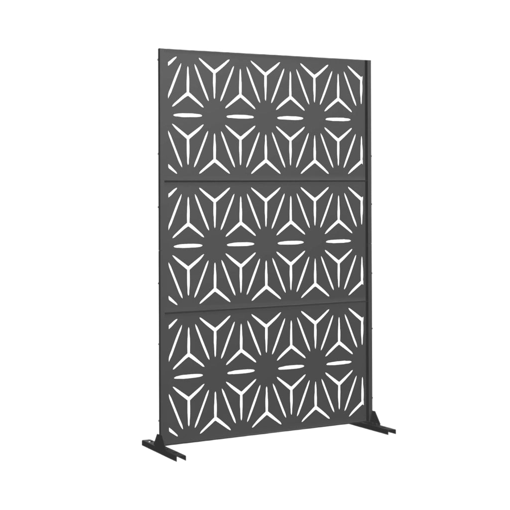 Pannello Divisorio Kilsturd in Acciaio Zincato con Motivo Decorativo 180x120 cm - Antracite casa.pro