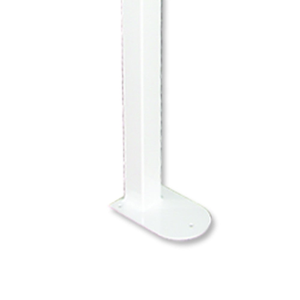 Ribaltbile su colonna con portarotolo, in acciaio inox rivestito in nylon, bianco