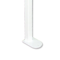 Ribaltbile su colonna con portarotolo, in acciaio inox rivestito in nylon, bianco