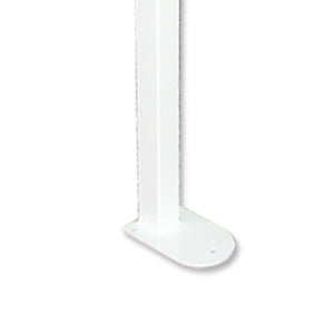 Ribaltbile su colonna con portarotolo, in acciaio inox rivestito in nylon, bianco