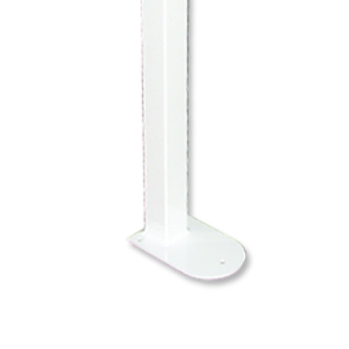 Ribaltbile su colonna con portarotolo, in acciaio inox rivestito in nylon, bianco