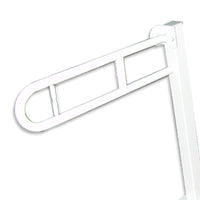 Ribaltbile su colonna con portarotolo, in acciaio inox rivestito in nylon, bianco