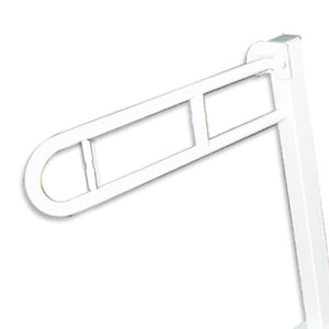 Ribaltbile su colonna con portarotolo, in acciaio inox rivestito in nylon, bianco