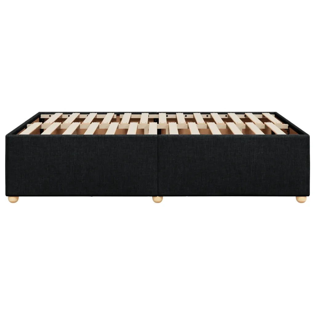 Giroletto senza Materasso Nero 120x190 cm in Tessuto