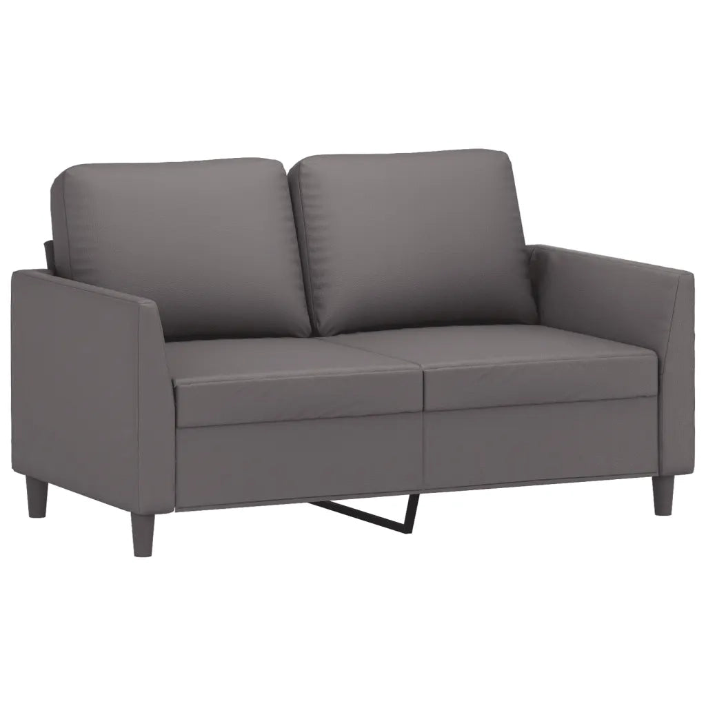 Set di Divani 2 pz con Cuscini Grigio in Similpelle 3201752