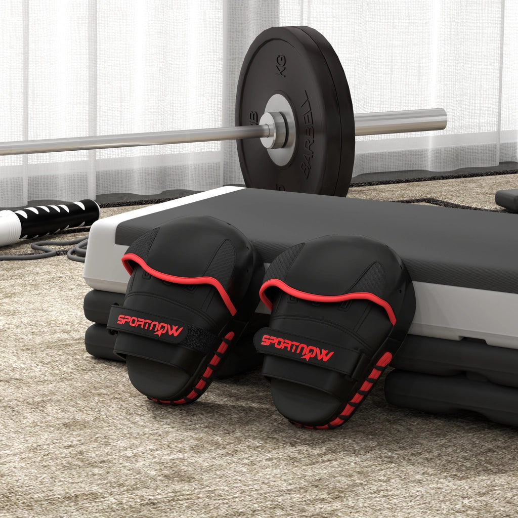 Manubri da Boxe Curvi per Allenamento Muay Thai MMA ¨C Zephmum ¨C Nero