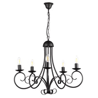 Lampadario Pompei nero