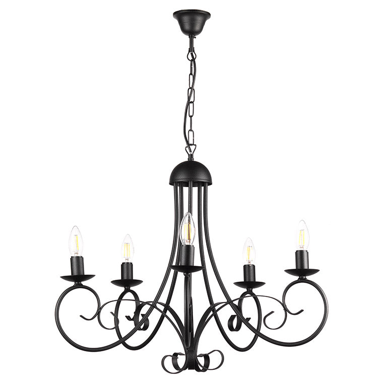 Lampadario Pompei nero