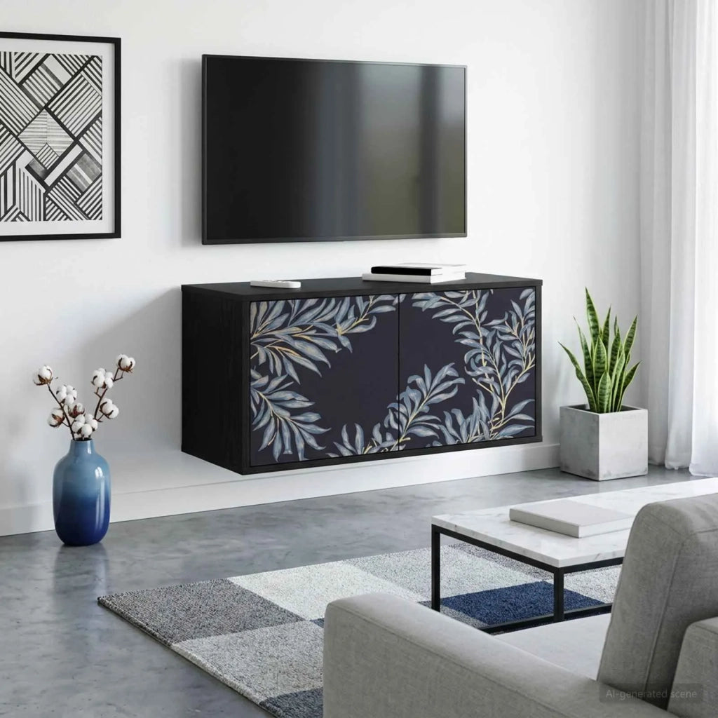 Mobile TV da Parete DOKKUM 69 x 33 x 40 cm Rovere Nero 8007126