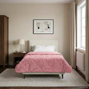 Duvet Estivo Rosa 155 x 220 cm Microfibra e Fleece Teddy