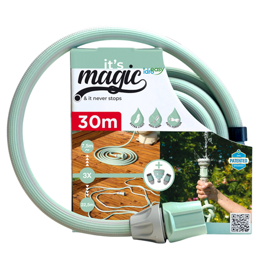 Kit tubo estensibile da 30 metri di diametro 1/2" con doccetta