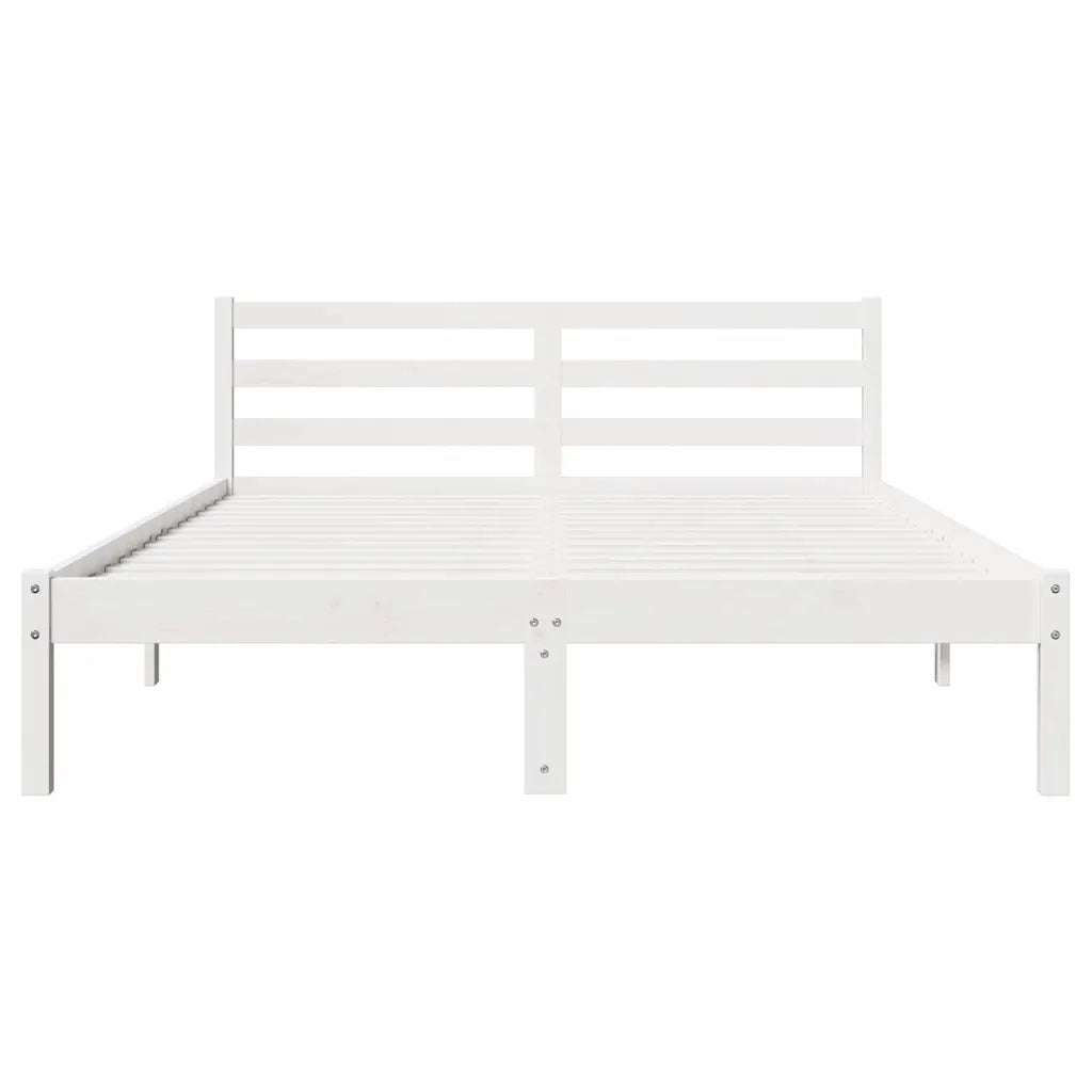 Struttura del letto con testiera Bianco 215,5 x 145,5 x 69,5 cm 869767