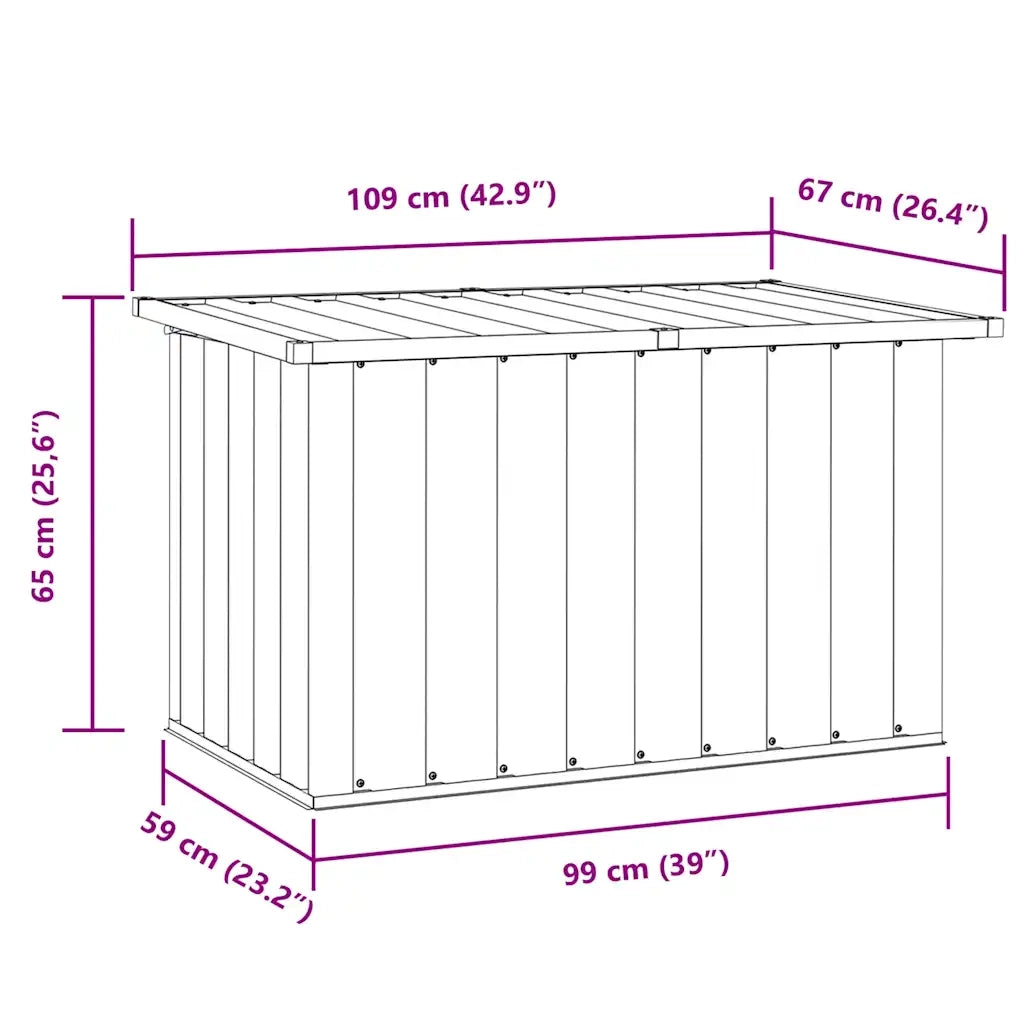 Baule da Giardino Antracite 109x67x65 cm CFW6220152