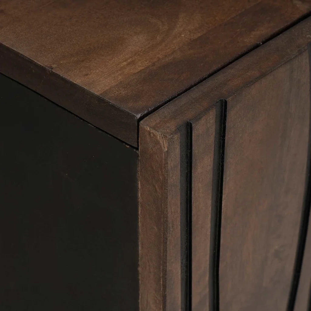 Credenza Noce 60 x 33,5 x 75 cm Legno di mango massello 4018010