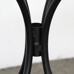 Tavolino tondo da Giardino 55x71 cm Ripiano in Ceramica con Mosaico Lucido