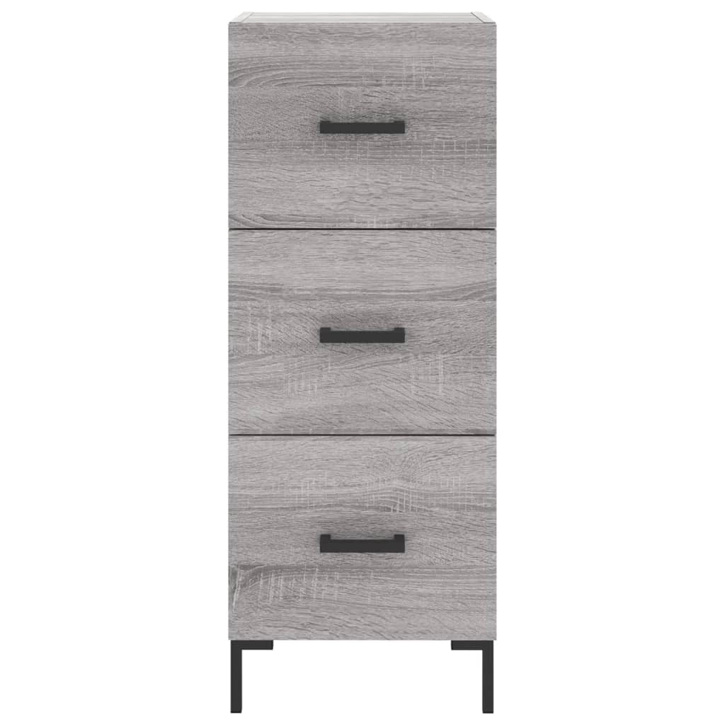 Buffet credenza cassettiera armadio mobile contenitore organizer cucina soggiorno salotto rovere Sonoma alto 34,5 x 34 x 180 cm legno ingegnerizzato grigio 02_0035207