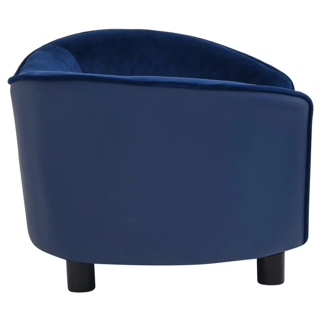 Divano per cani 69 cm in peluche e sintetico blu 02_0000105