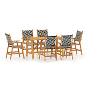 Set da pranzo da giardino mobili da esterno 7 pezzi in legno massello di acacia 02_0013935