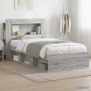 Telaio del letto con storage Sonoma grigio 75 x 190 cm