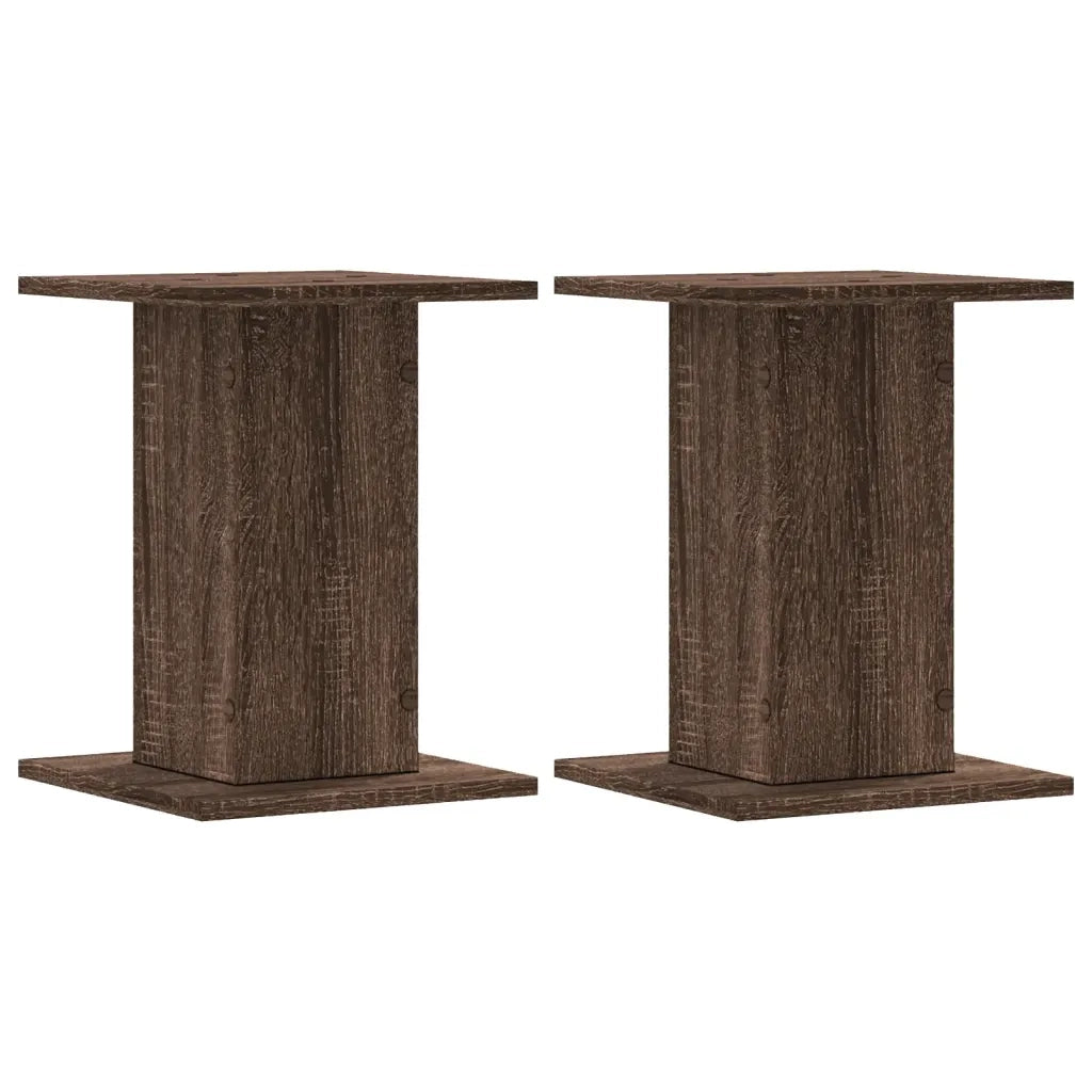 vidaXL Supporti Altoparlanti 2 pz Marrone 30x30x40cm Legno Multistrato
