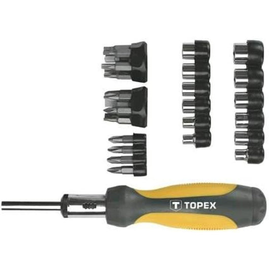 Topex 39d356 punte giravite e bu buss.con impugnatura 29 pezzi ds