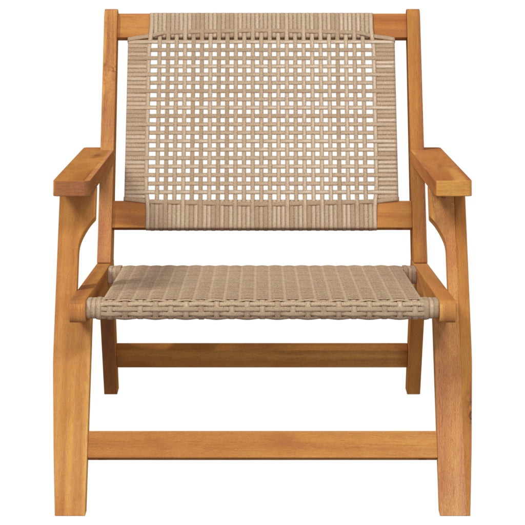sedie da giardino 2 pcs beige 76x67x73.5 cm legno massello di acacia