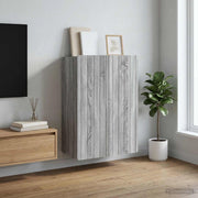 Mobiletto a muro Sonoma grigio 66 x 34,5 x 92 cm 898231