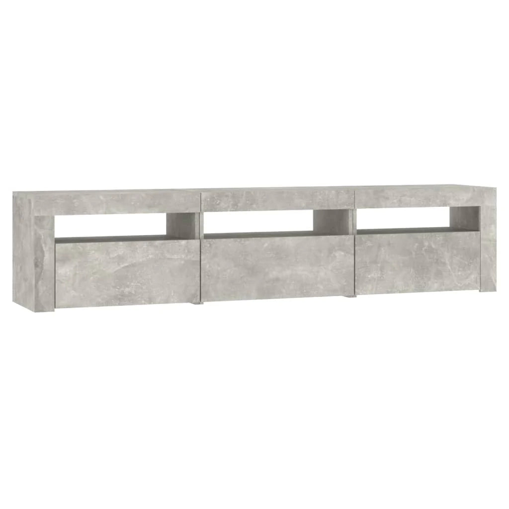 Mobile TV multimediale scaffale TV credenza mobile TV sala da pranzo soggiorno camera da letto con luci LED 180 x 35 x 40 cm grigio 02_0026542