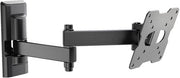 Sistema di Supporto per Schermo Full Motion 100, braccio per schermo a parete con doppia rotazione, adatto a schermi piani da 14" a 25", fissaggio VESA 50-75-100, carico massimo 17 kg, Made in Italy, nero