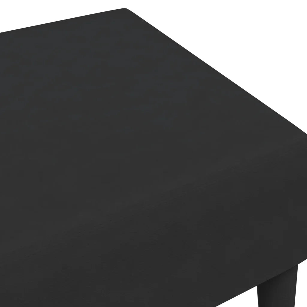Poggiapiedi Nero 77x55x31 cm in Velluto