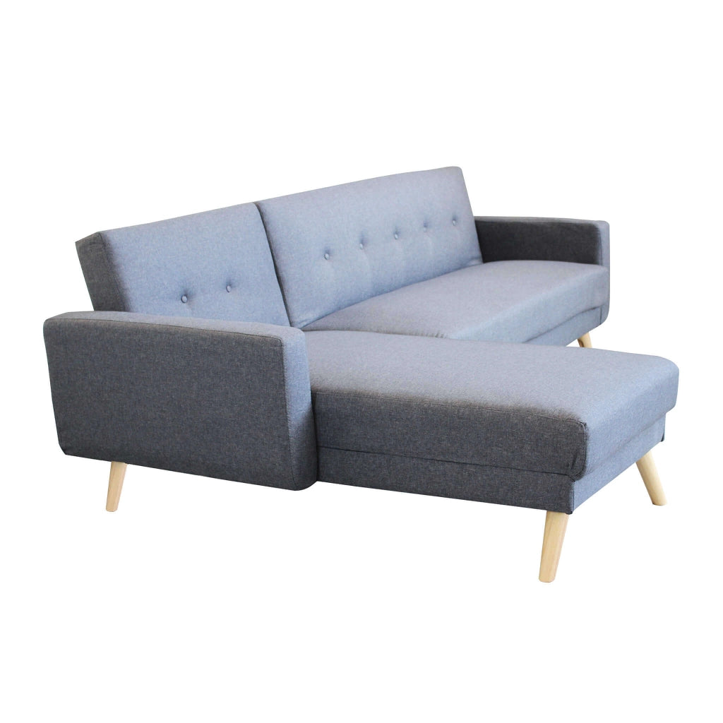 DIVANO LETTO ARTHUR CON CHAISE LONGUE GRIGIO SCURO MELANGE 176 X 84 X H 84 CM