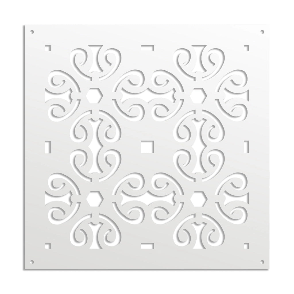 OLD KEY - Pannello in PVC traforato - Parasole Misura: 73x73 cm, Colore: bianco
